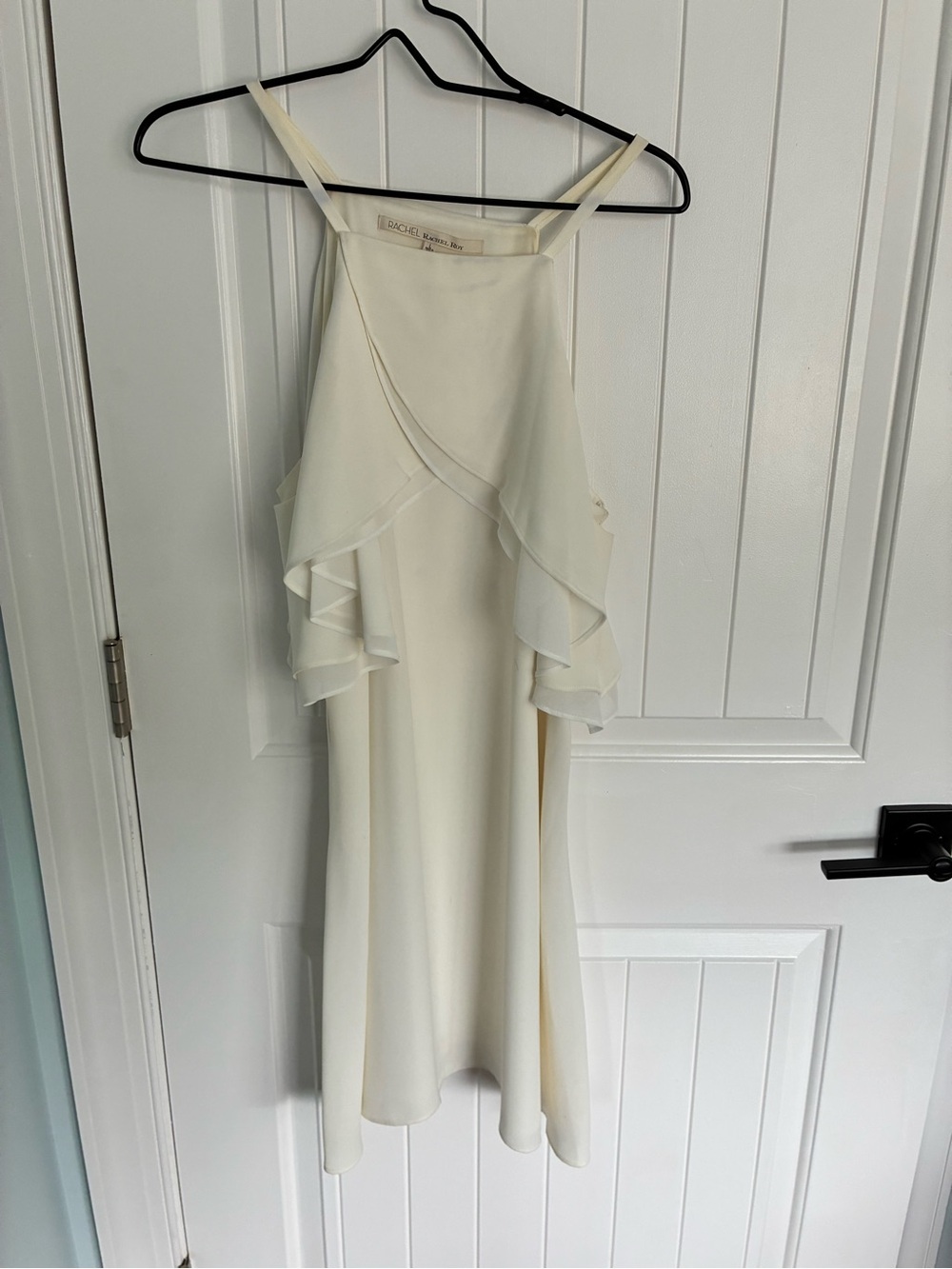RACHEL Rachel Roy Cream Layered Ruffle Midi Dress